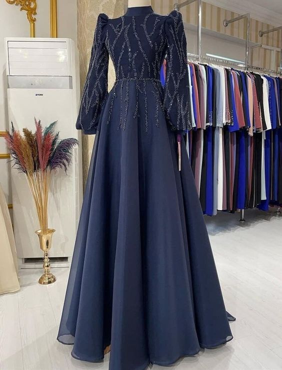 Muslim Wedding Dress, Muslim Evening Gown, Modest Prom Dress