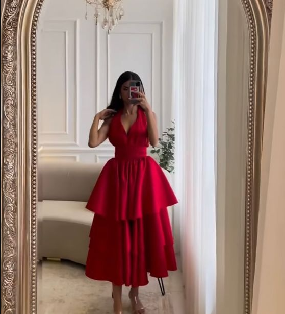 Simple evening dresses, Red prom dress - VelvetHem