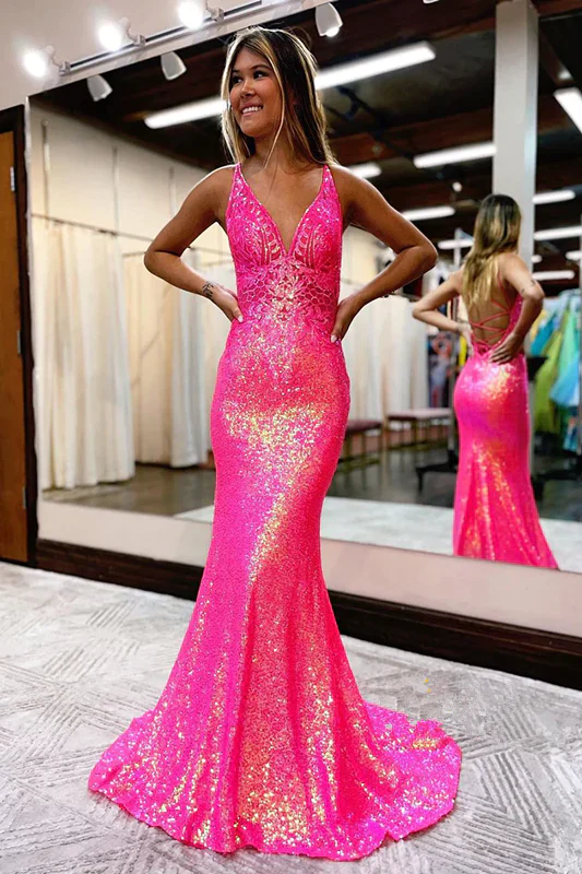 Sequin Prom Dresses Long Sexy Prom Dress