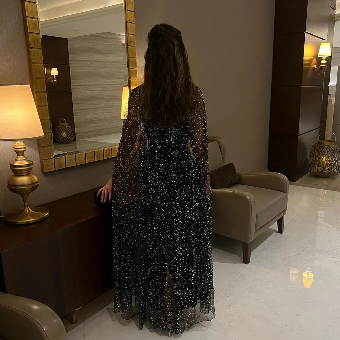 Women's evening dress, special occasion black dress - View 3 | VelvetHem