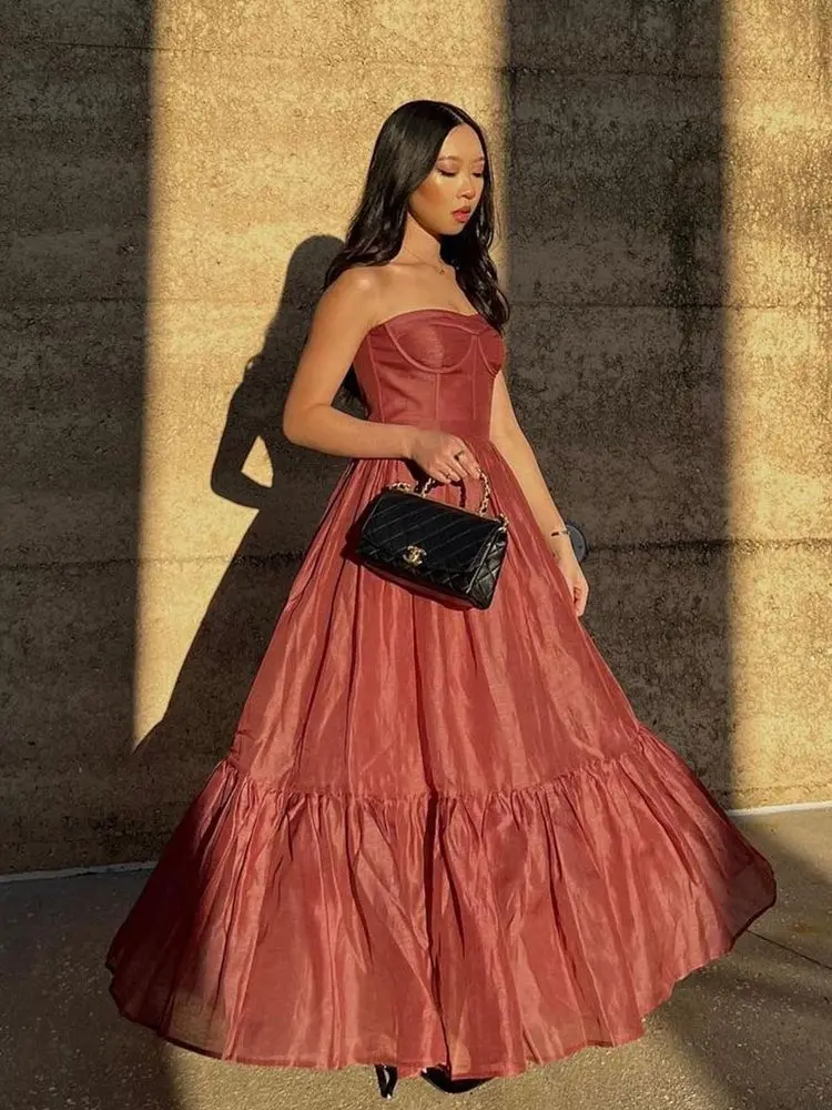 Sweetheart Long tulle evening dress fg6089 - VelvetHem