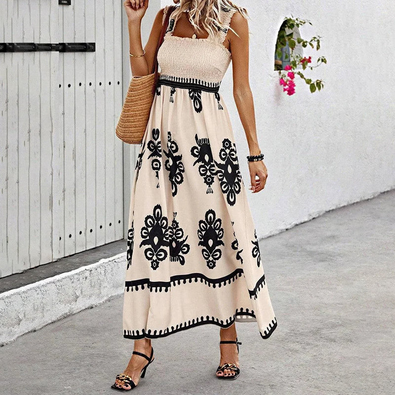Antonella Exclusive Maxi Dress with Retro Style Chic Silhouette Collection