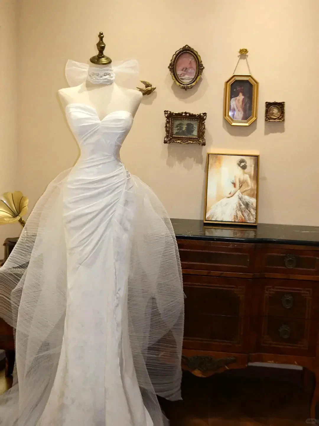 Elegant White Strapless Tulle Satin Mermaid Prom Evening Dress,Formal Wedding Dress Y8602 by simplepromdress