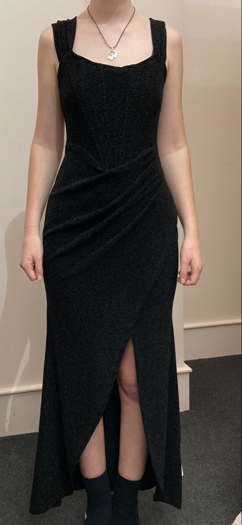 Vintage Black Straps Prom Dress Black Evening Dress Y6203 - VelvetHem