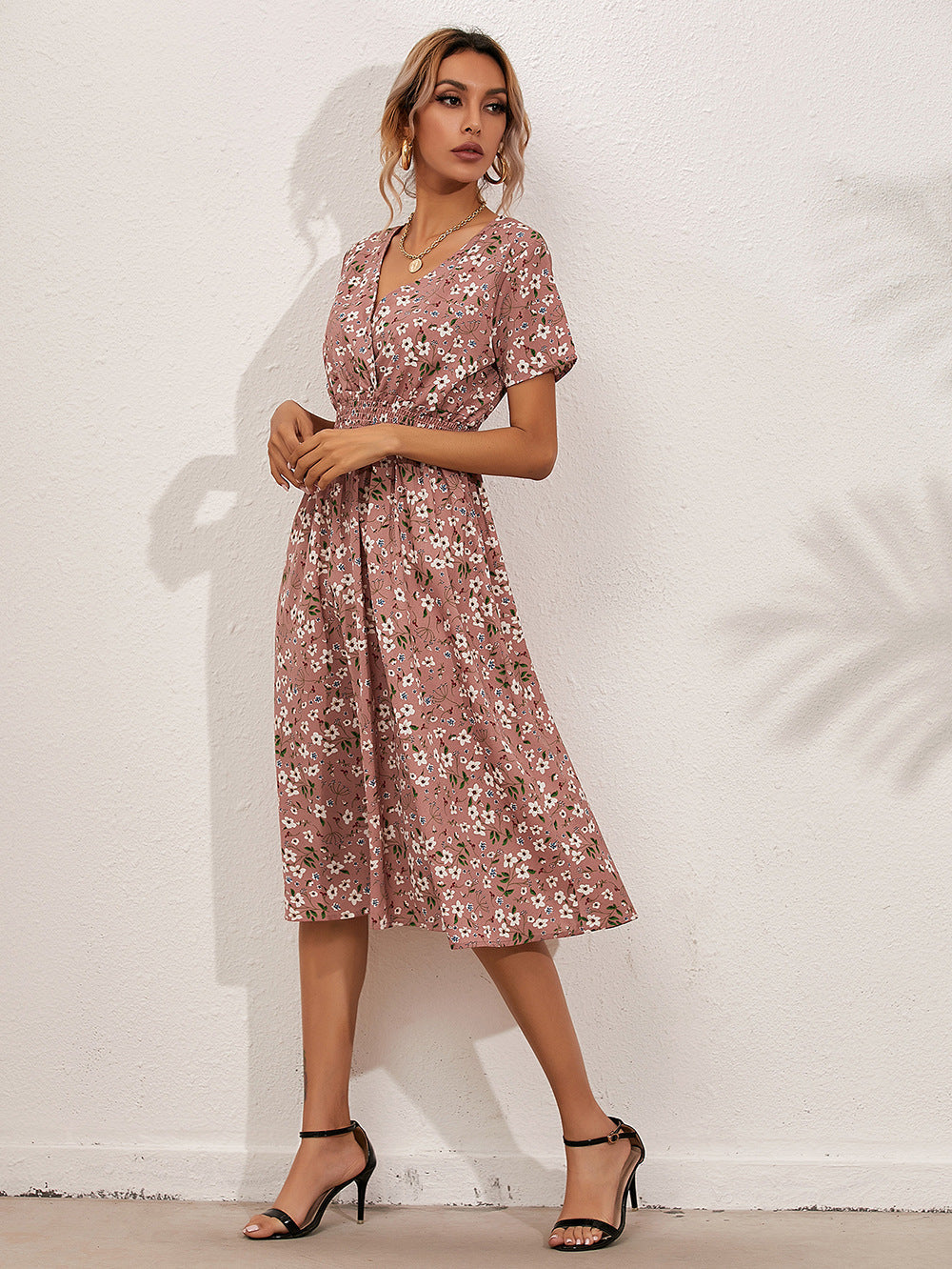 Karen Statement Summer Dress with Floral Print Boutique Collection