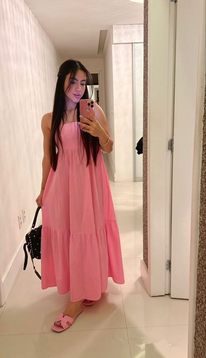 Simple Pink Evening Dress For Womens,Pink Prom Dress Y2310 - VelvetHem