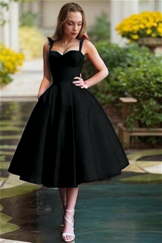 Red Spaghetti Strap Sweetheart Sleeveless A Line Short Homecoming Dress