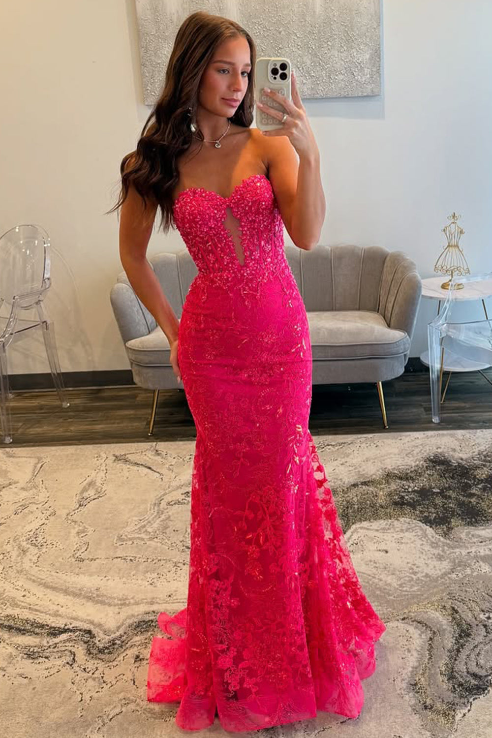Stunning Black Sweetheart Backless Mermaid Long Prom Dress with Appliques - View 10 | VelvetHem