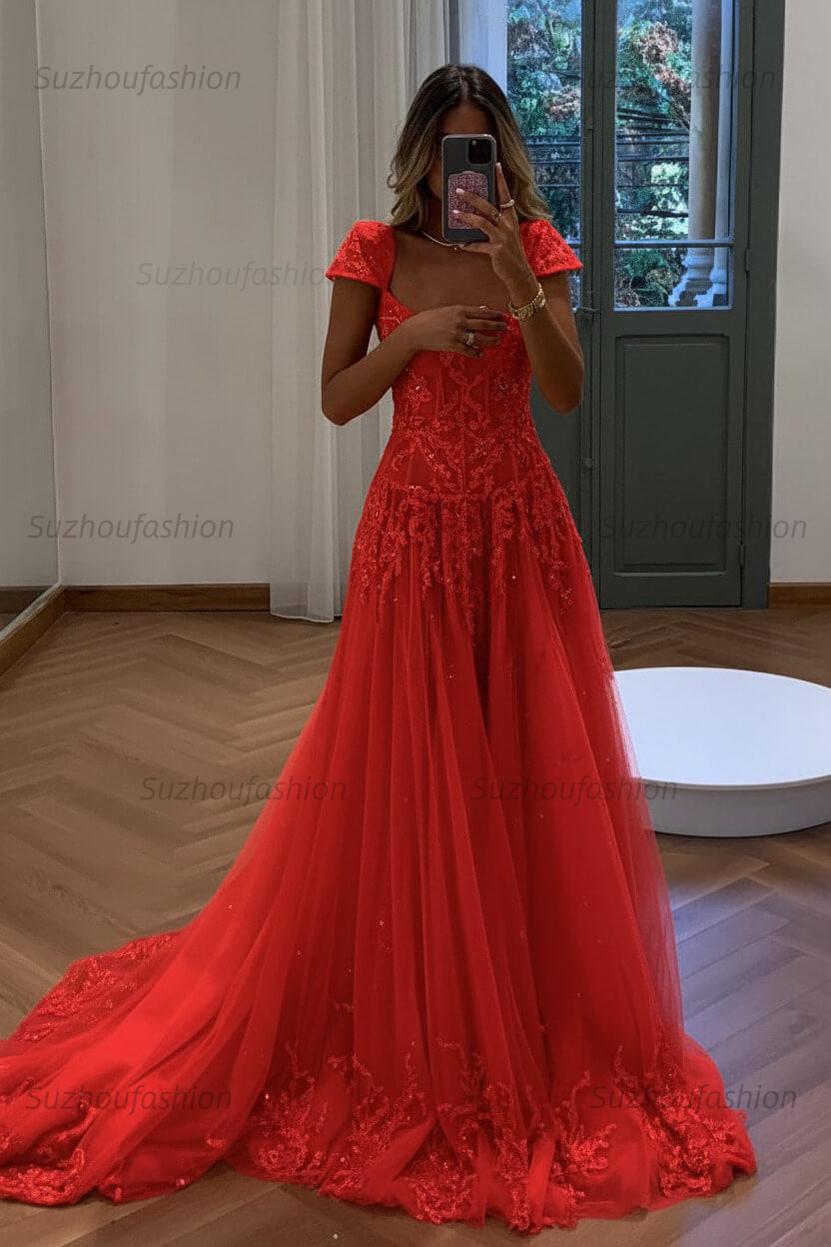 Suzhoufashion Gorgeous A Line Sweetheart Light Green Long Prom Dress With Appliques Formal Evening Gown