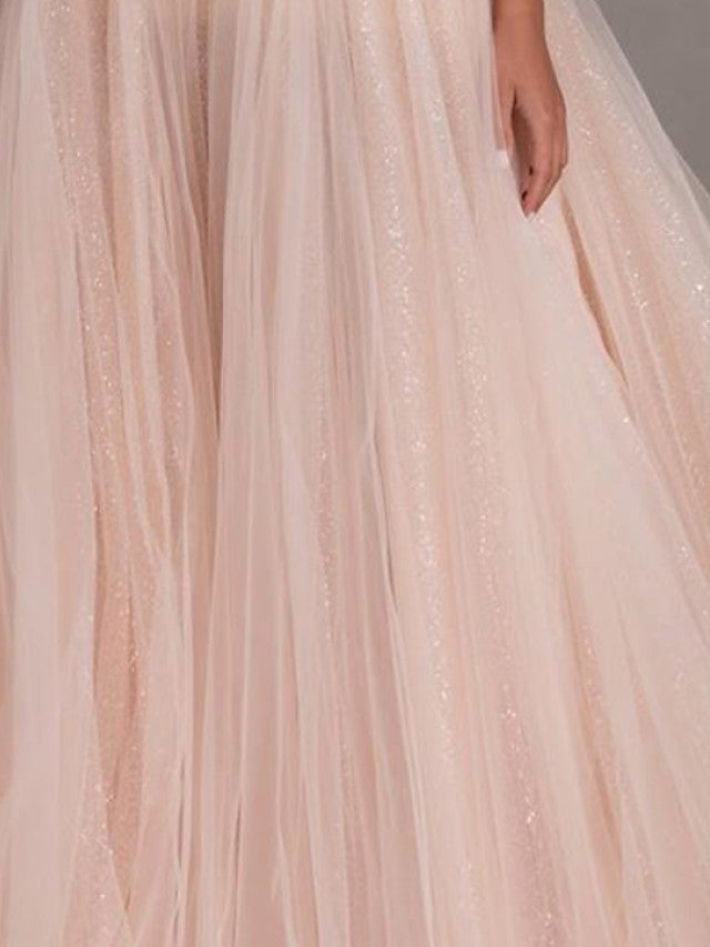 Romantic A-Line Wedding Dress Sweetheart Spaghetti Strap Lace Tulle 3/4 Sleeve Bridal Gowns in Color