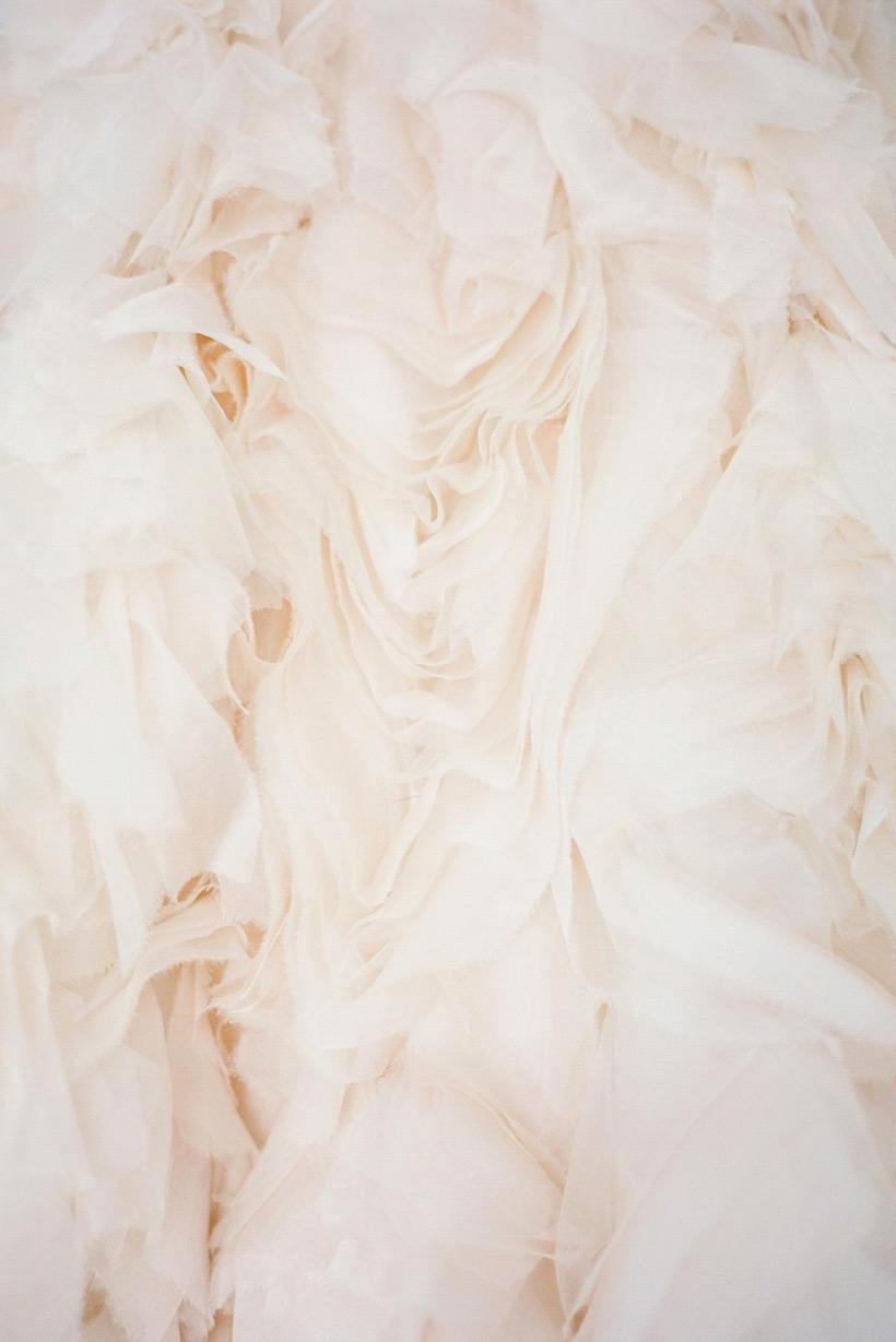 Romantic Blush Pink Ruffle Tiered Wedding Dress A-line Cute Popular Custom Made Organza Formal Bridal Gowns