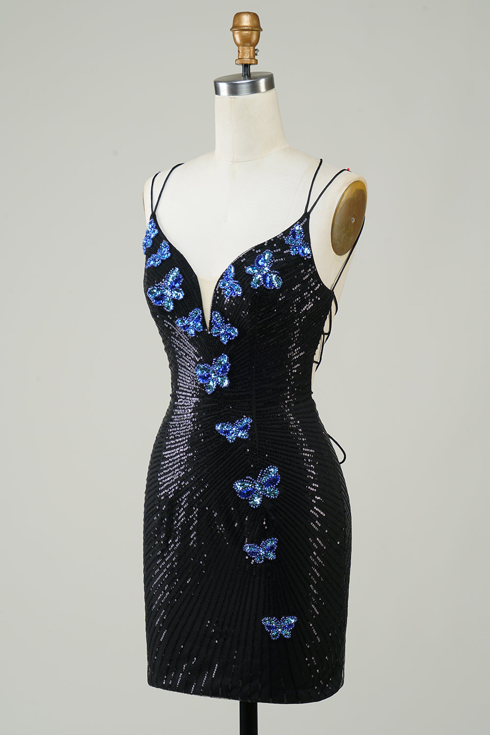 Royal Blue Homecoming Dresses Sequin Beaded Tight Short Cocktail Dresses