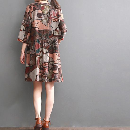 Ruby floral cotton dress pluss size cotton shirt sundresses