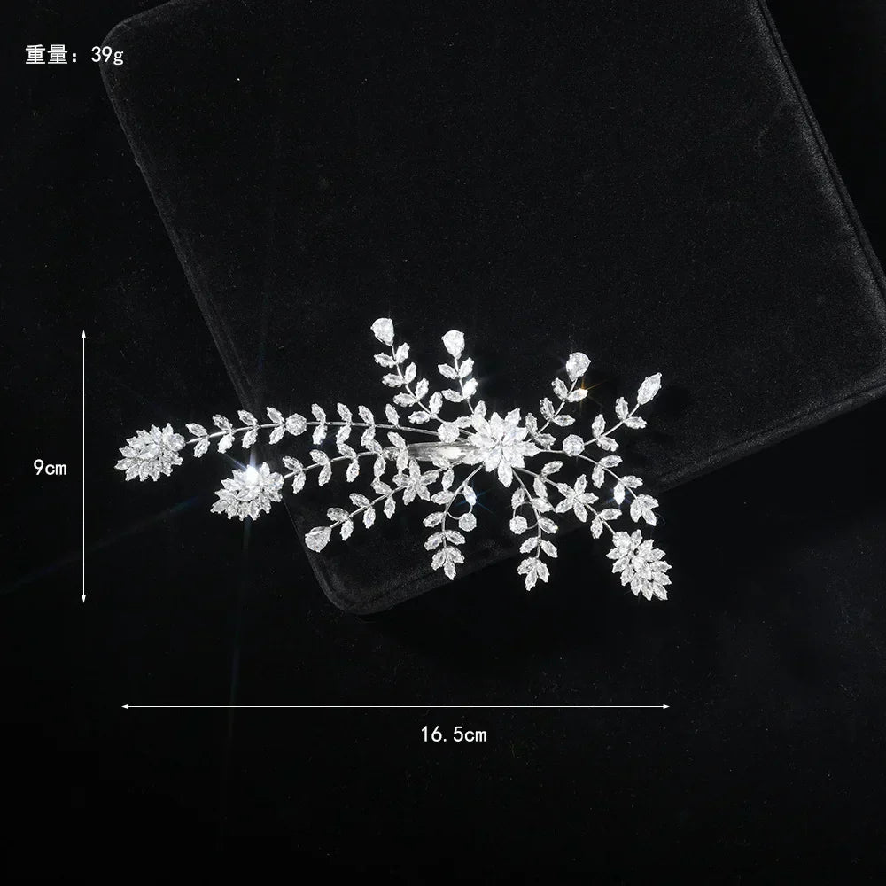 Zirconia Rhinestones Headband Hairband For Brides Women Crystal Headpieces Headdress Bridal Jewelry Wedding Hair Accessories