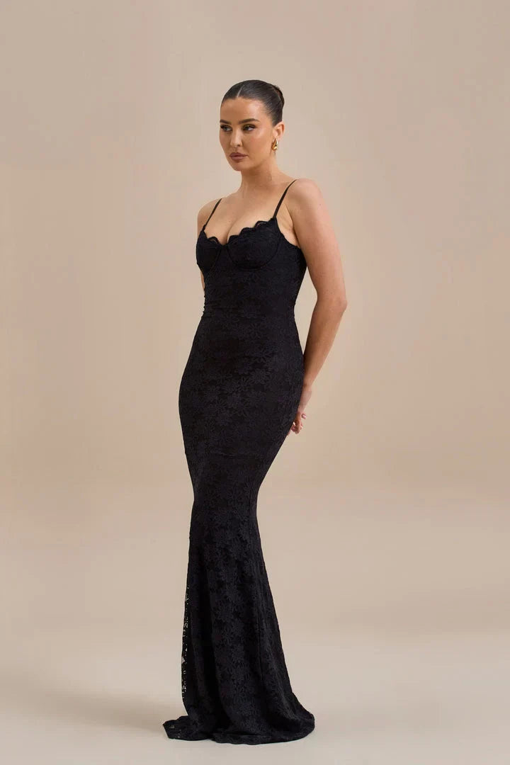 Spaghetti Strap Backless Maxi Dress