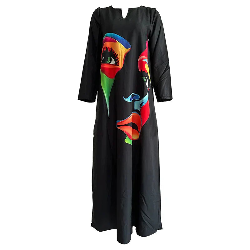 Pilar Printed Maxi Dress Dress with Relaxed Fit and Streetwear Style
