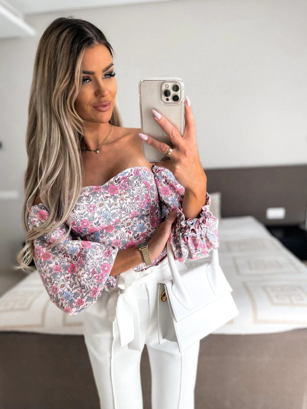 Women Top Summer Off Shoulder Floral Blouses Holiday Slash Neck Tops