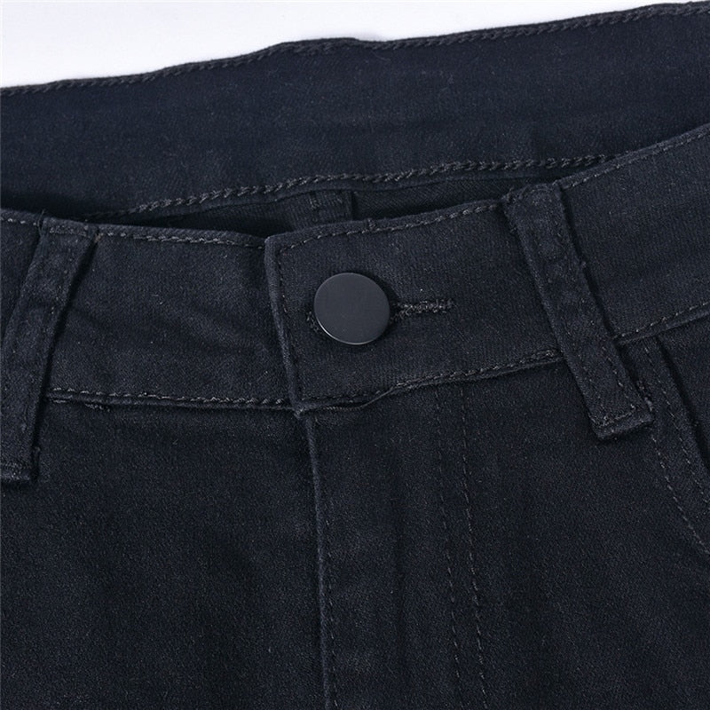 Women Low Waist Vintage Straight Denim Trousers Cyber Y2k Goth Pants Fashion Mom Jeans