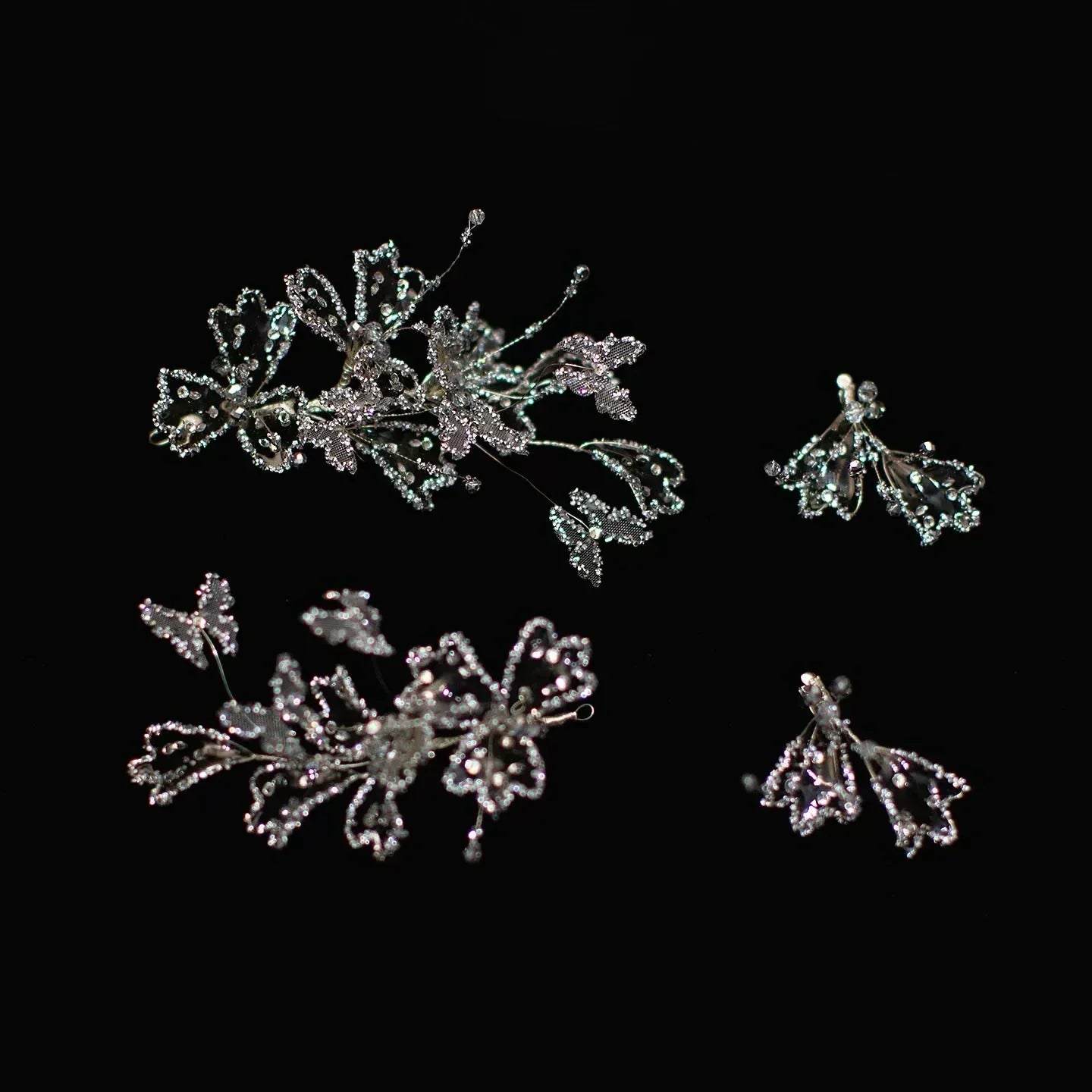 Wedding Hair Accessories Crystal Hair Pin Clip Butterfly Head Piece For Brides Women Girl Party Prom Hairpin Bridal Jewelry