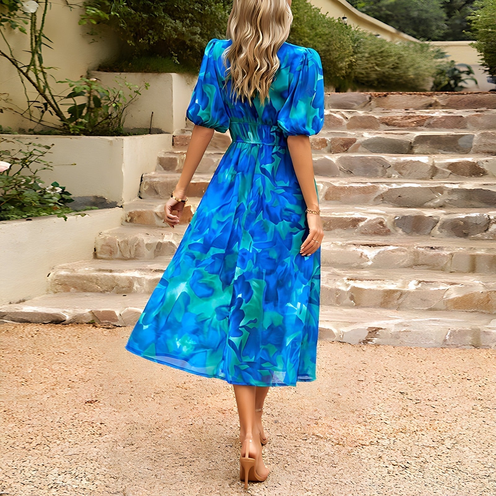 Adela Boutique V Neck Midi Dress Collection