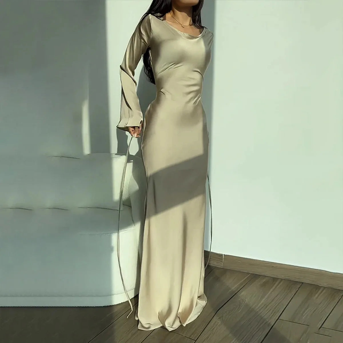 Querida Chic Long Sleeve Dress Premium Wardrobe Essential