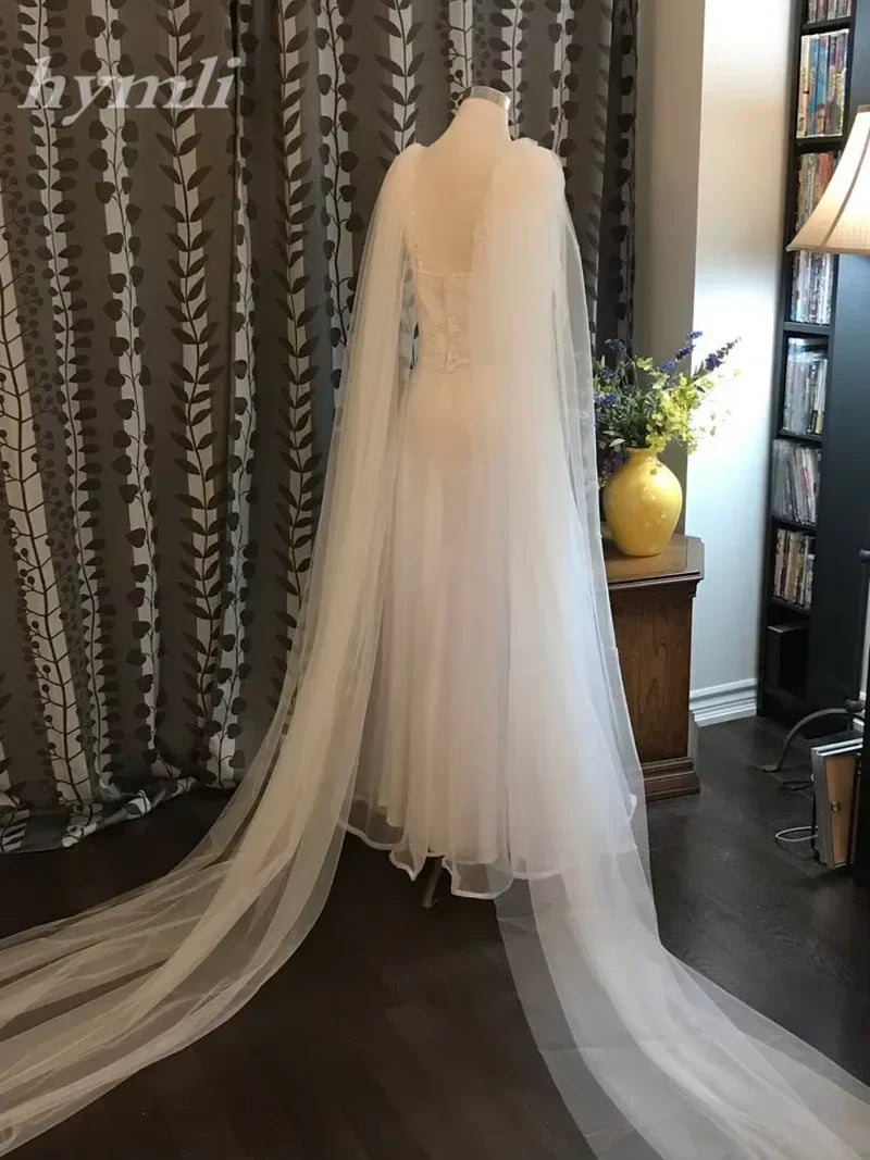 Detachable Wine Red Tulle Bridal Wings , Beach Bridal Cape Veil , Shoulder Wing, Minimalist Wedding Cape Ivory
