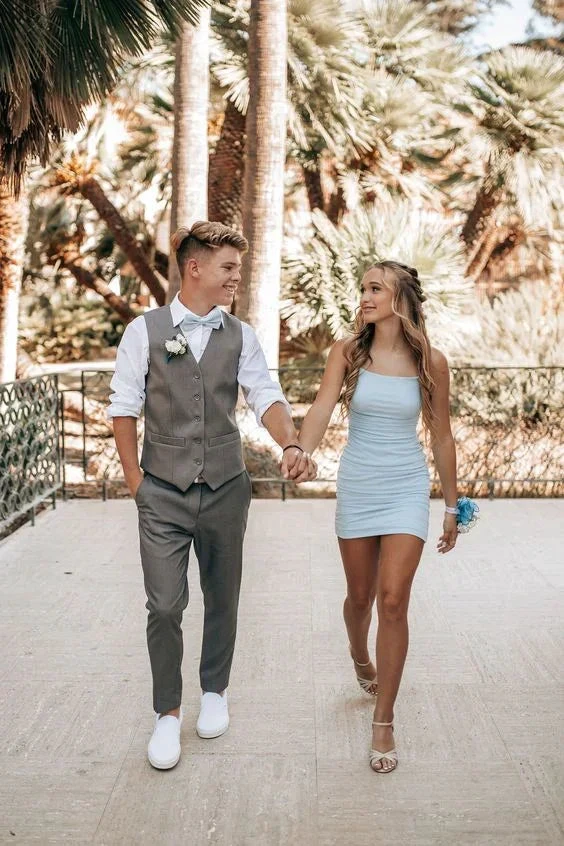 Sexy Blue Dress Blue Party Dress Short Blue Homecoming Dress Y2043 by simplepromdress