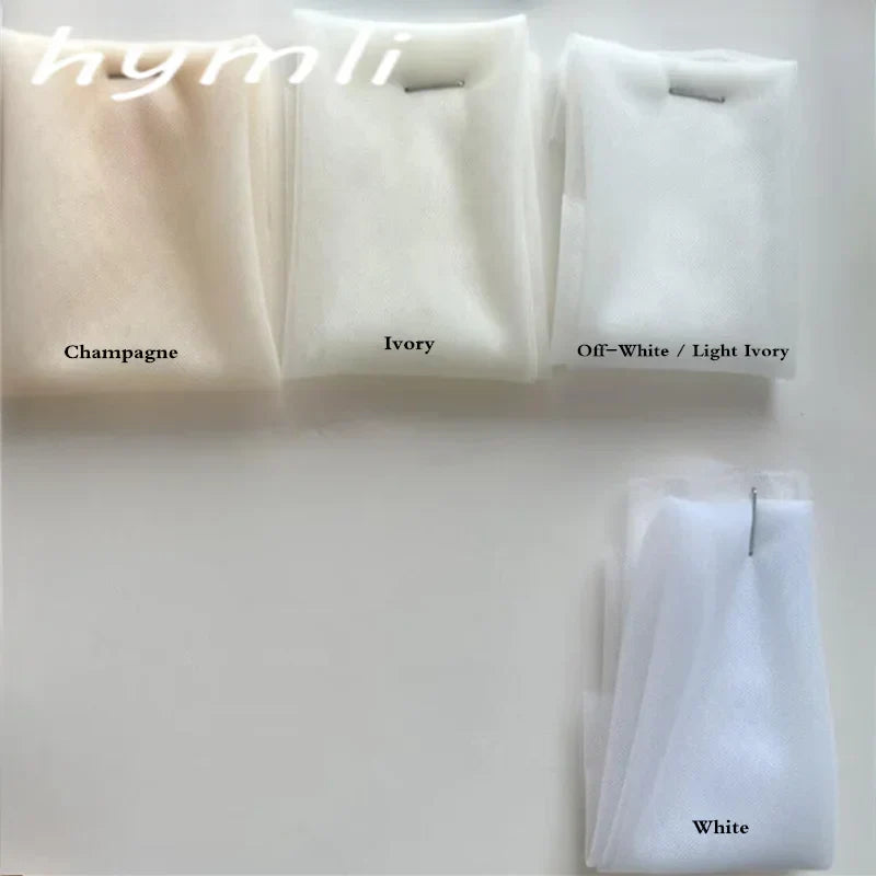 2 Layer Cut Edge Wedding Veil Cover Face Veil Bridal Accessories Blusher Veil In White ,Ivory