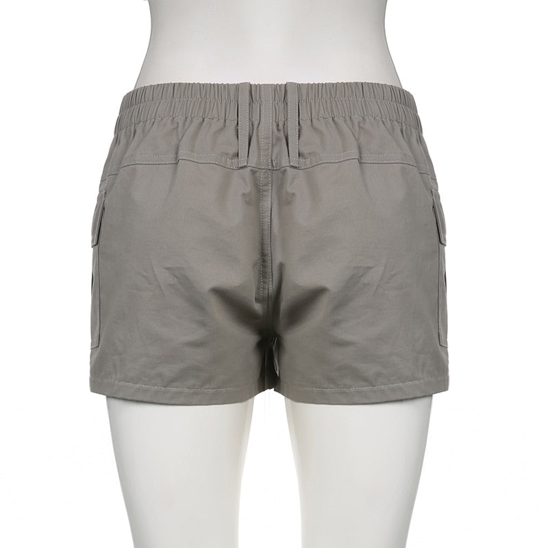 Low Waisted Shorts Harajuku Retro Basic Casual Sporty Bottom Women Biker