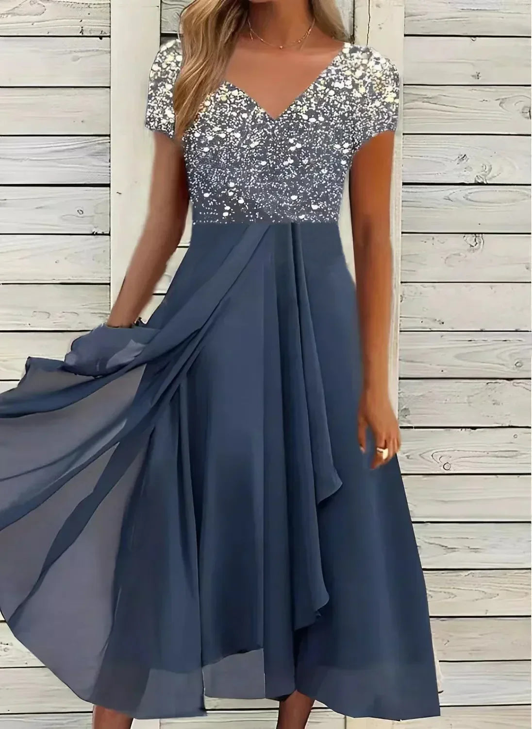 Orsola Aesthetic Women's Chiffon Party Dress Chic Silhouette Collection