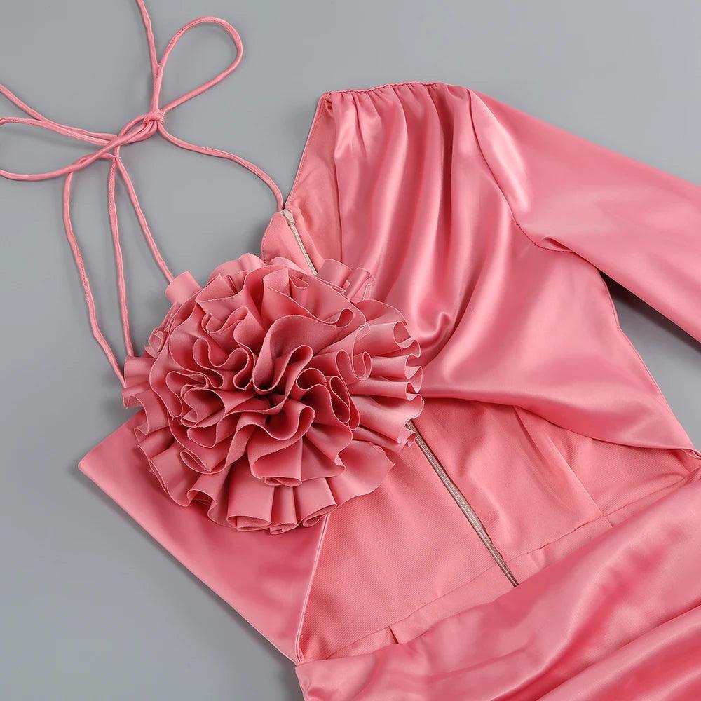 Dine And Dash One Shoulder Satin Mini Dress
