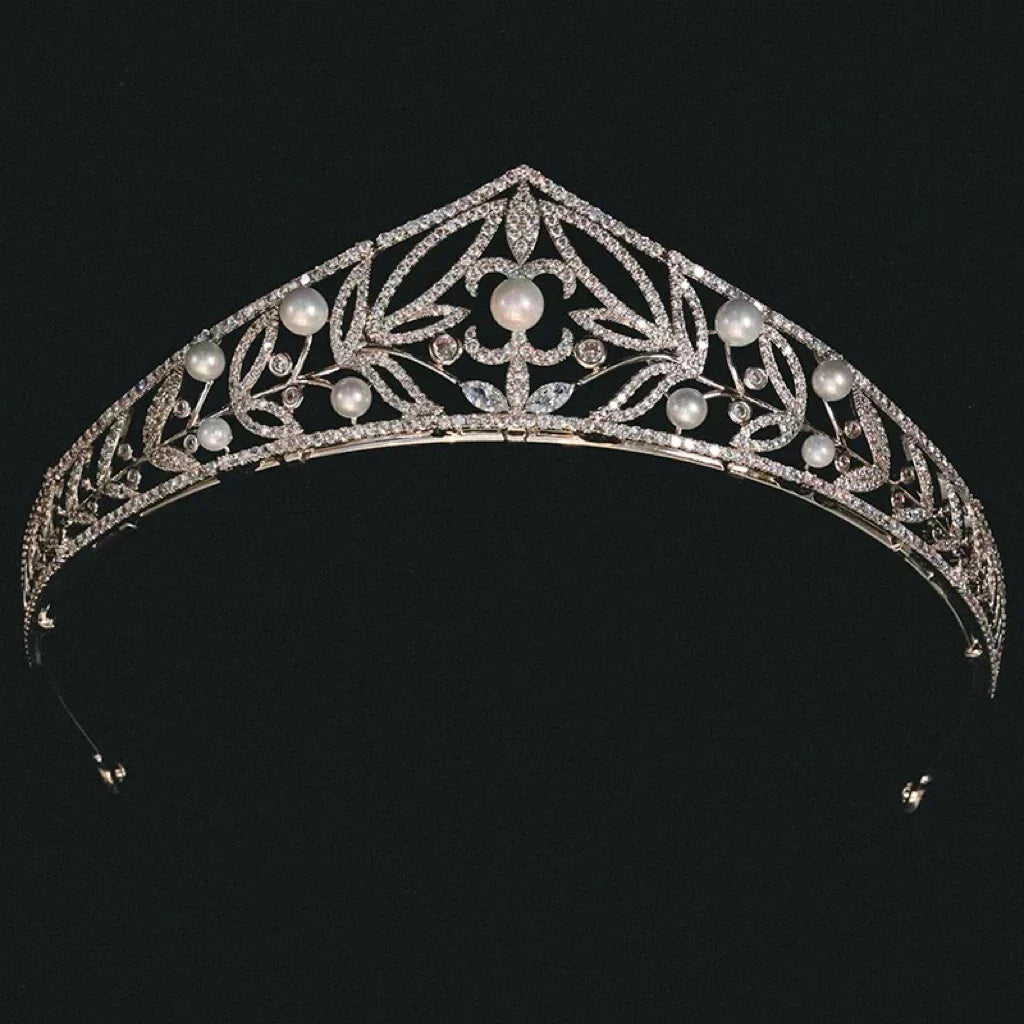 Bridal Hair Jewelry Cubic Zirconia Tiaras and Crowns AAA Zircon Diadem For Bride Women Pageant Prom Headband Wedding Accessories a