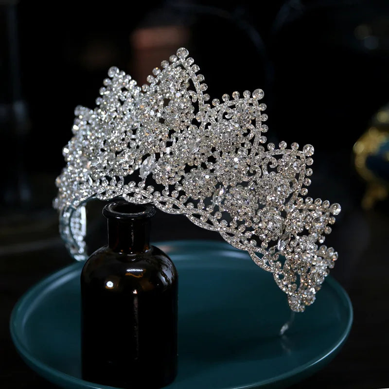 Bridal Tiaras Hair Accessories Luxury Full Zircon Wedding Crowns Diadem Headdress Baroque Brides Party Tiara Crown For Women