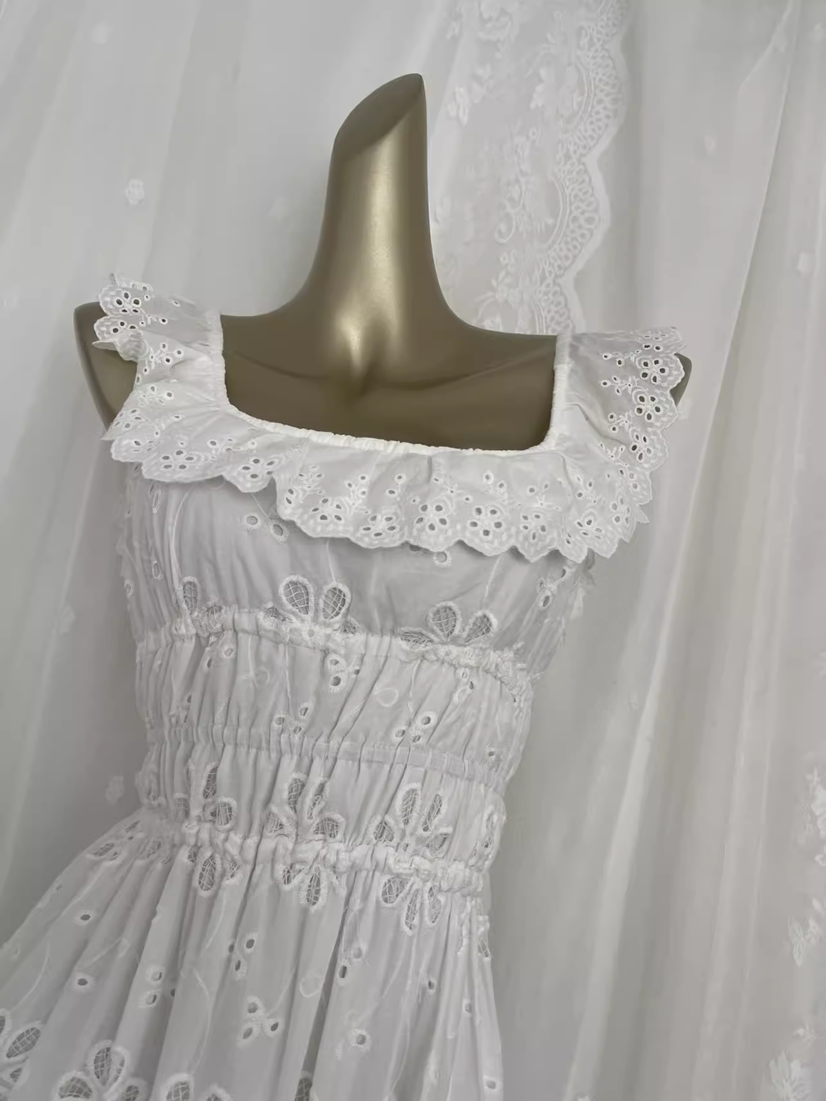 Cute A Line Lace White Vacation Dress Birthday Dresses - View 5 | VelvetHem