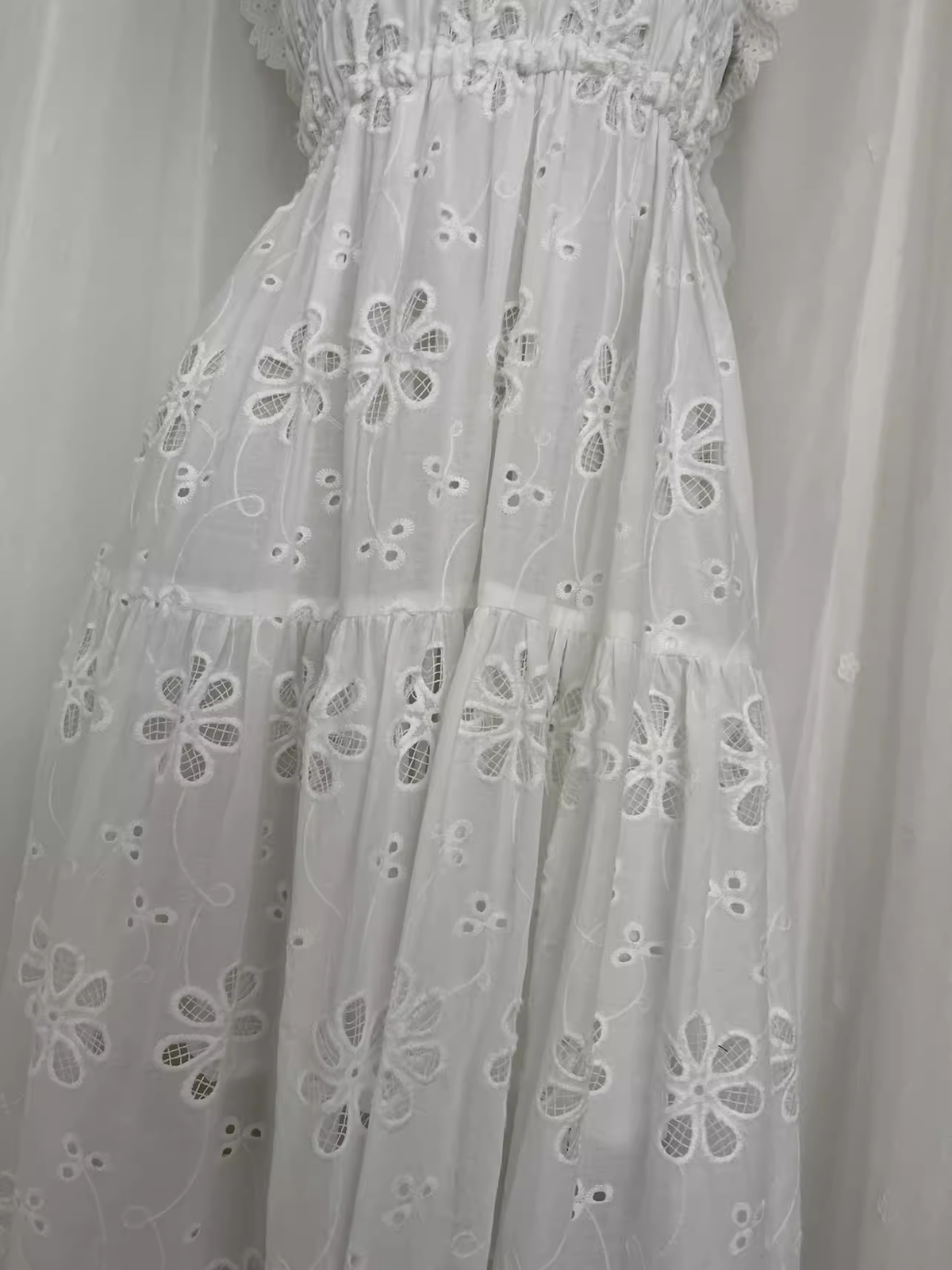 Cute A Line Lace White Vacation Dress Birthday Dresses - View 4 | VelvetHem
