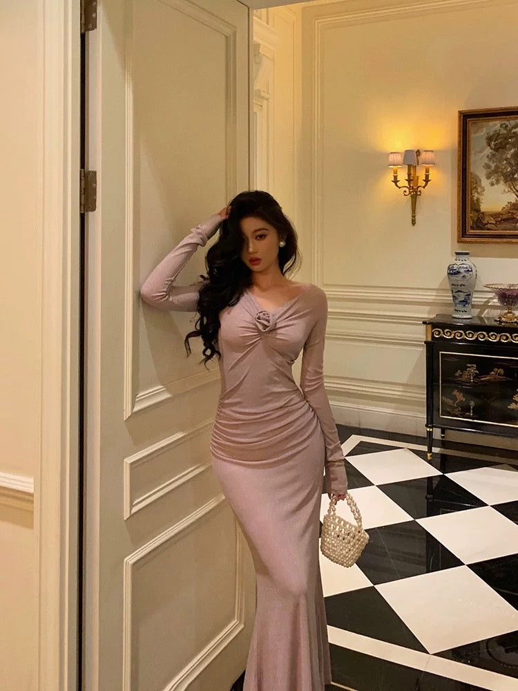 Gorgeous Mermaid Off The Shoulder Long Sleeves Date Night Dress White Prom Dresses Birthday Outfits