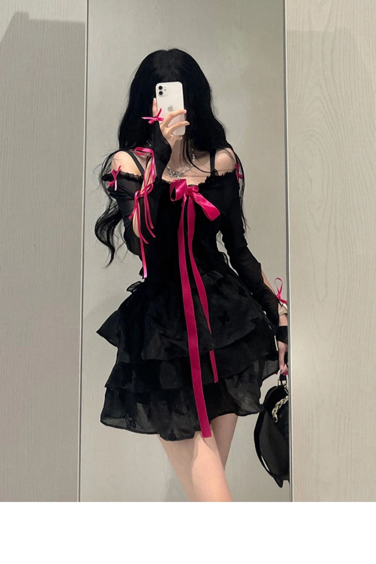 Chic A line Spaghetti Straps Black Homecoming Dresses Birthday Dress Birthday Outfits - View 4 | VelvetHem