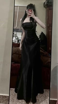 Sexy Mermaid Spaghetti Straps Black Prom Dress Long Party Dress