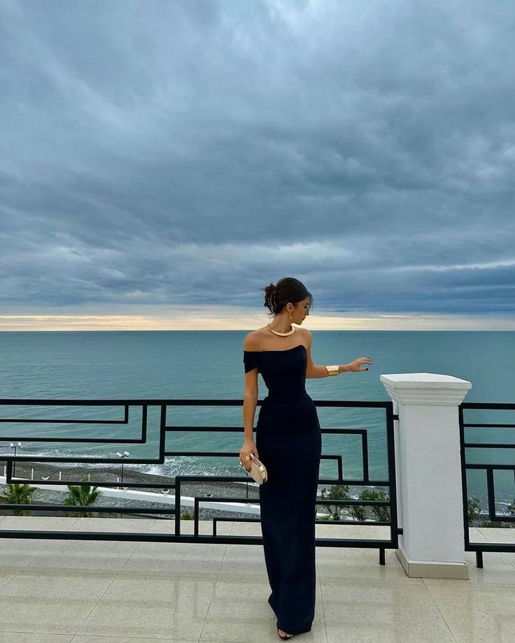 Pretty Sheath Off The Shoulder Black Long Prom Dresses Party Dress