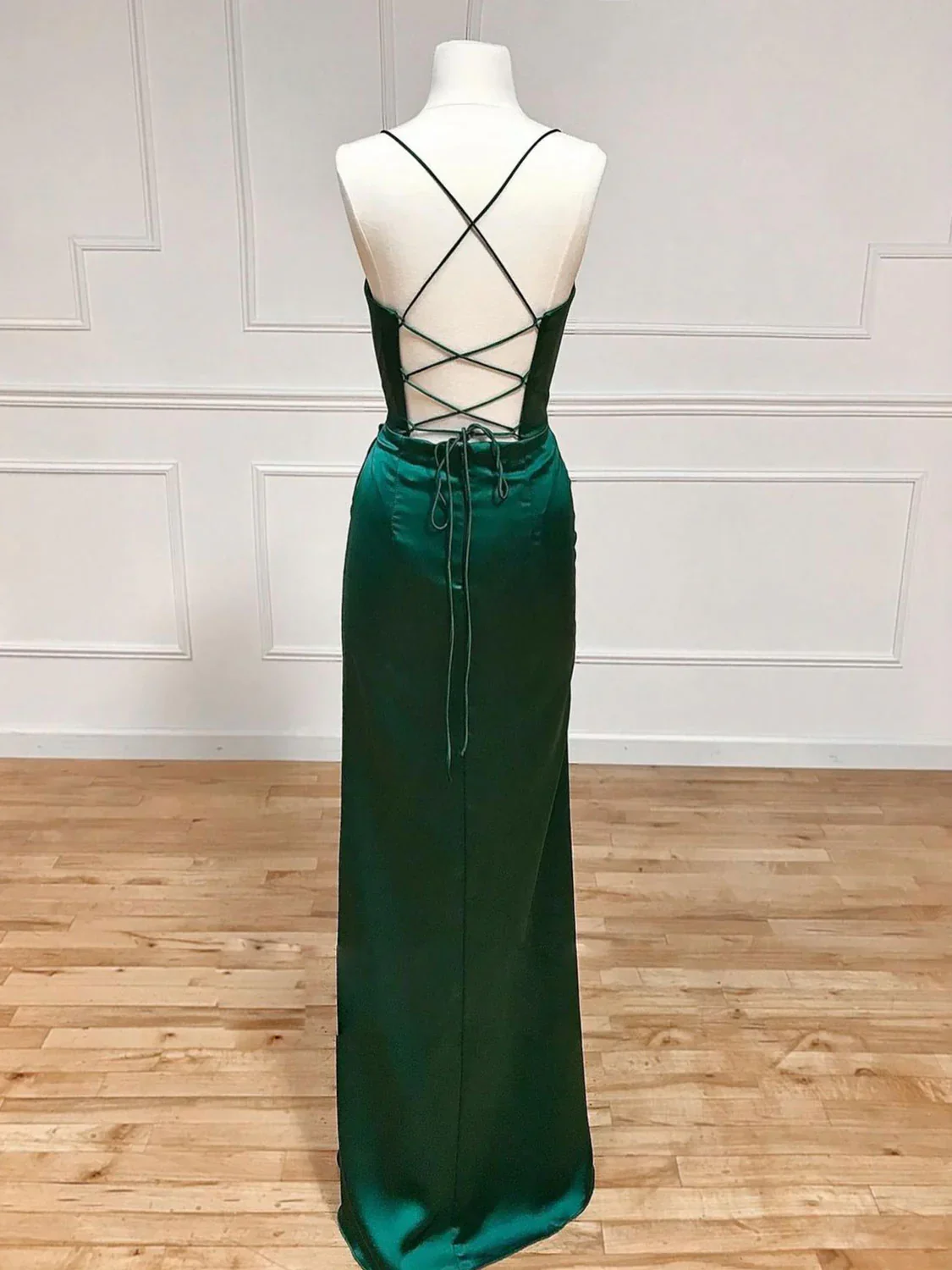 Sexy Mermaid Spaghetti Straps Black Long Evening Dress Backless Prom Dresses