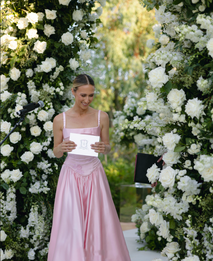 Elegant A Line V Neckline Floor-length Satin Long Pink Evening Dress Prom Dresses - View 9 | VelvetHem