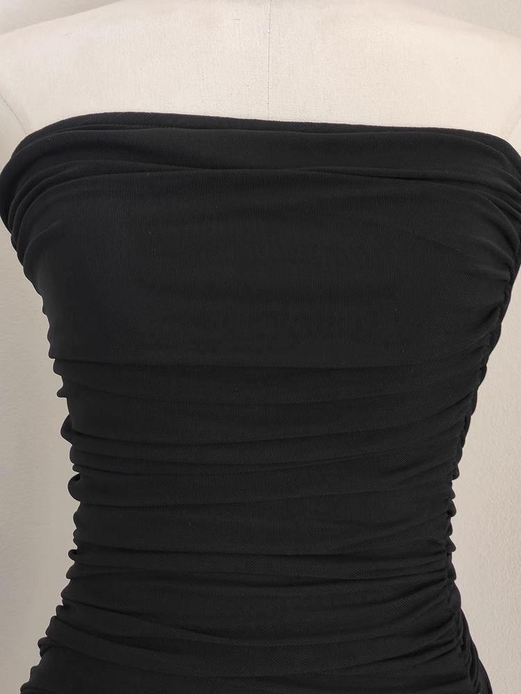 Sexy Sheath Strapless Black High Low Women's Holiday Dresses Birthday Outfits