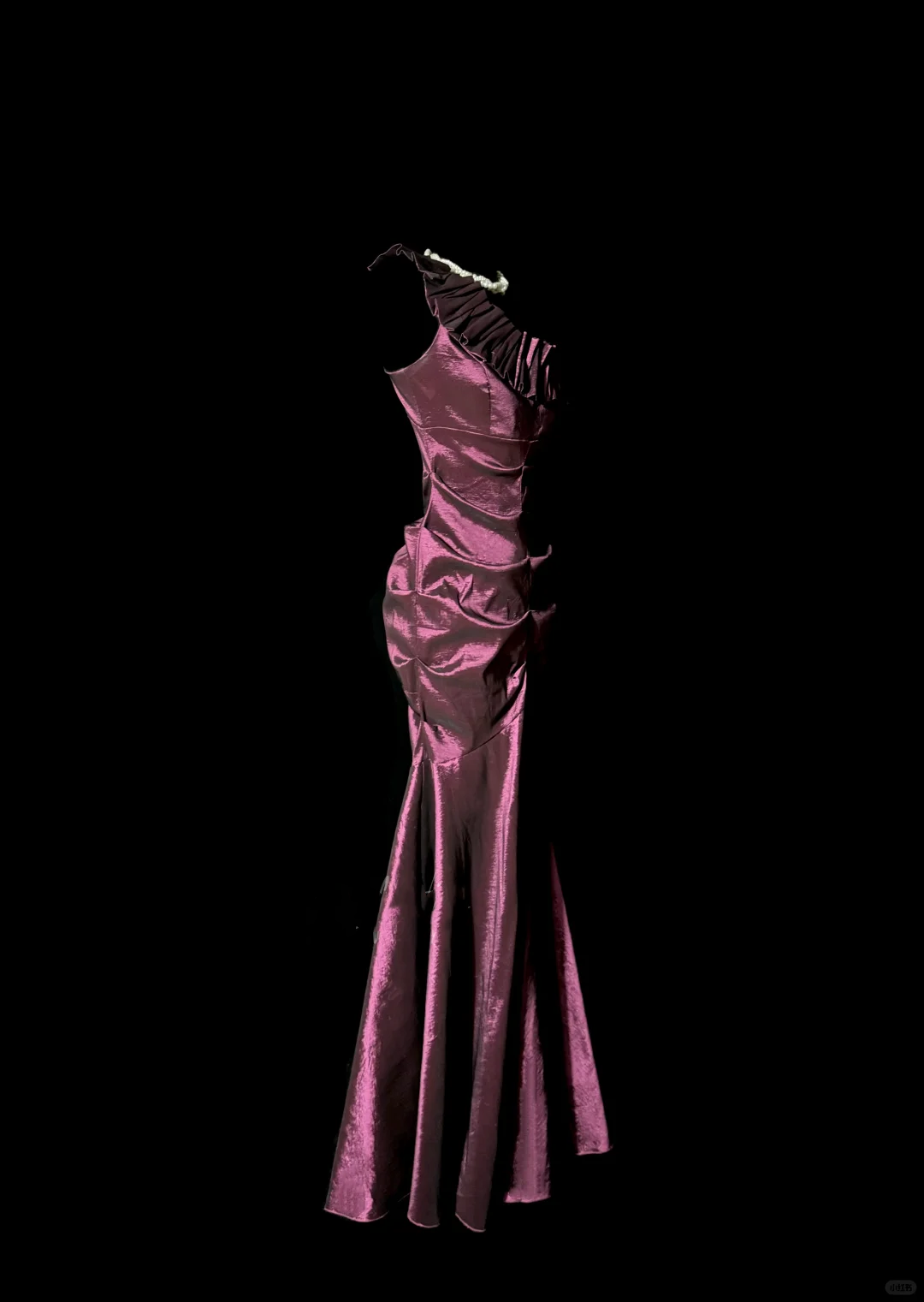 Vintage Mermaid One Shoulder Sleeveless Long Prom Gown Fairy Prom Dresses - View 3 | VelvetHem