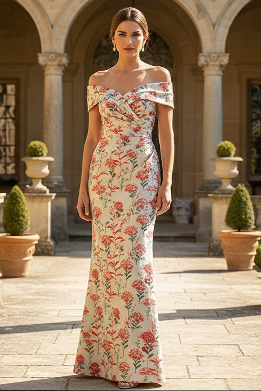 Mermaid Short Sleeve Sweetheart Floor-Length Mother of the Bride Dress
