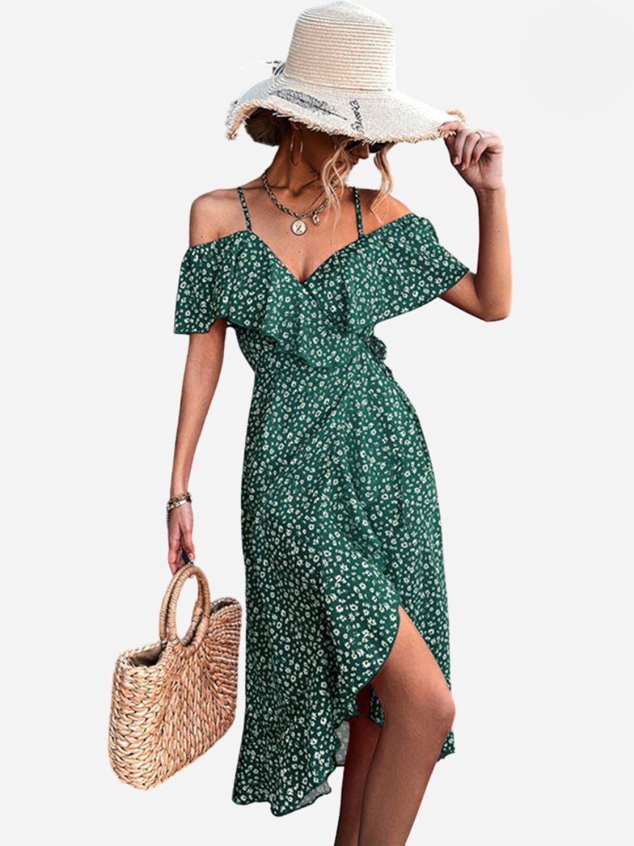 Marina Aesthetic Strappy Floral Dress Premium Wardrobe Essential