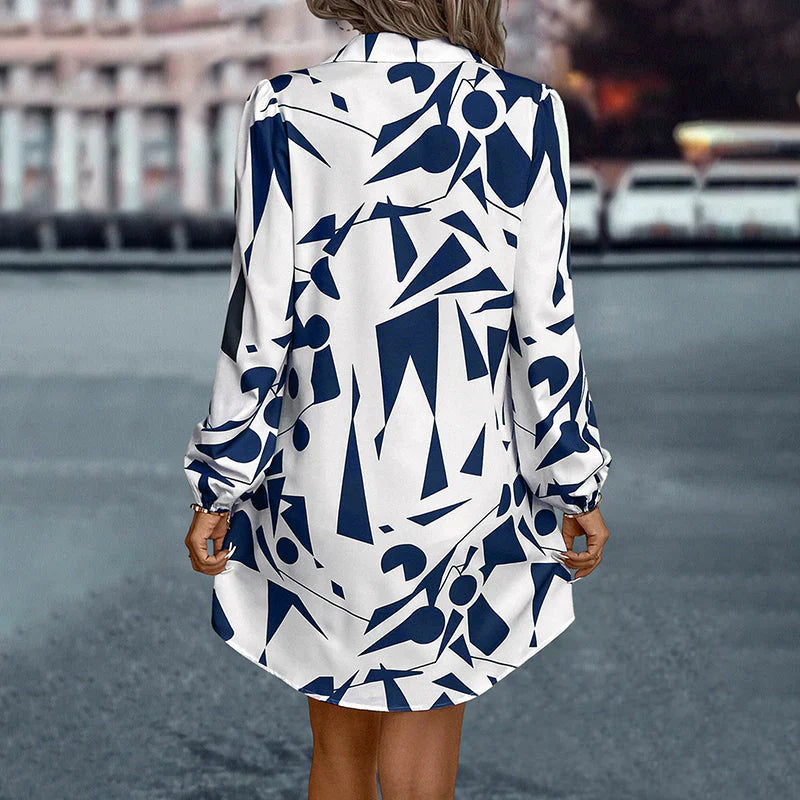Anita Effortless Abstract Print Shirt Dress Statement Occasion Edit