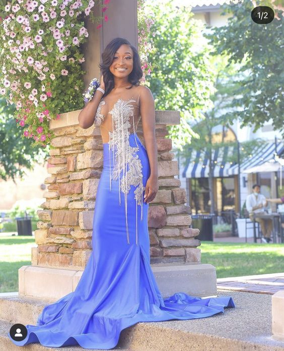 Sexy Mermaid Prom Dress Sexy Evening Dress For Black Girls Y6625 - VelvetHem