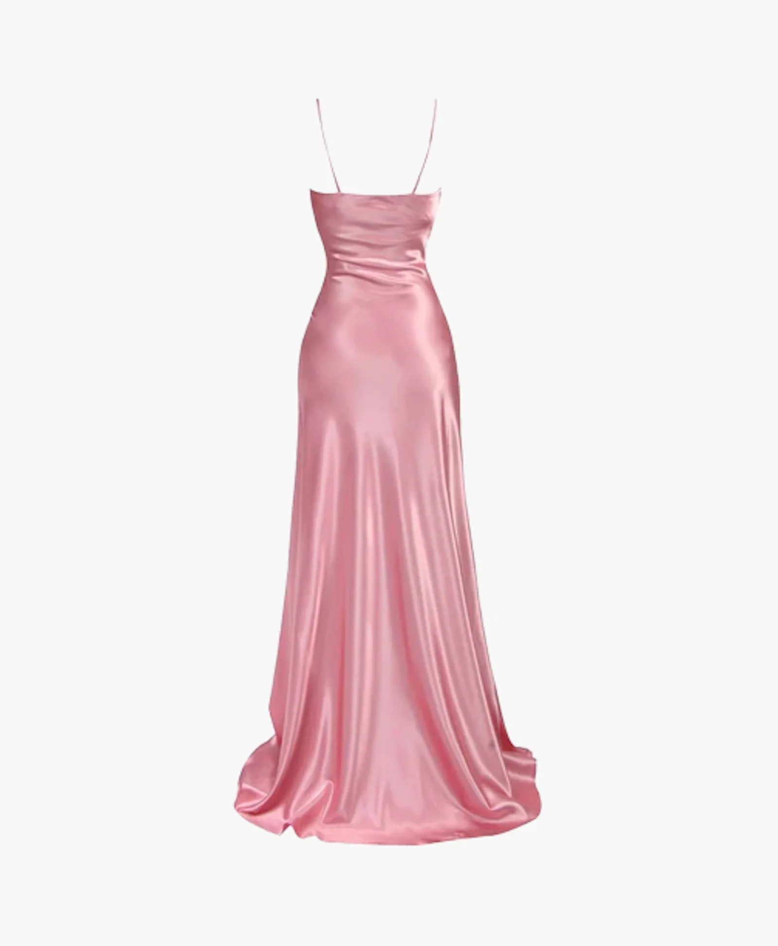 Simple Blue Spaghetti Straps Prom Dress With Split