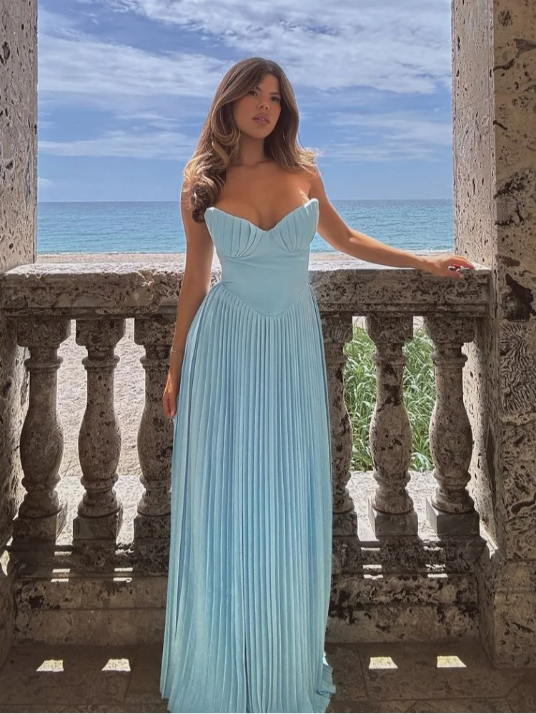 Pleated Maxi Dress