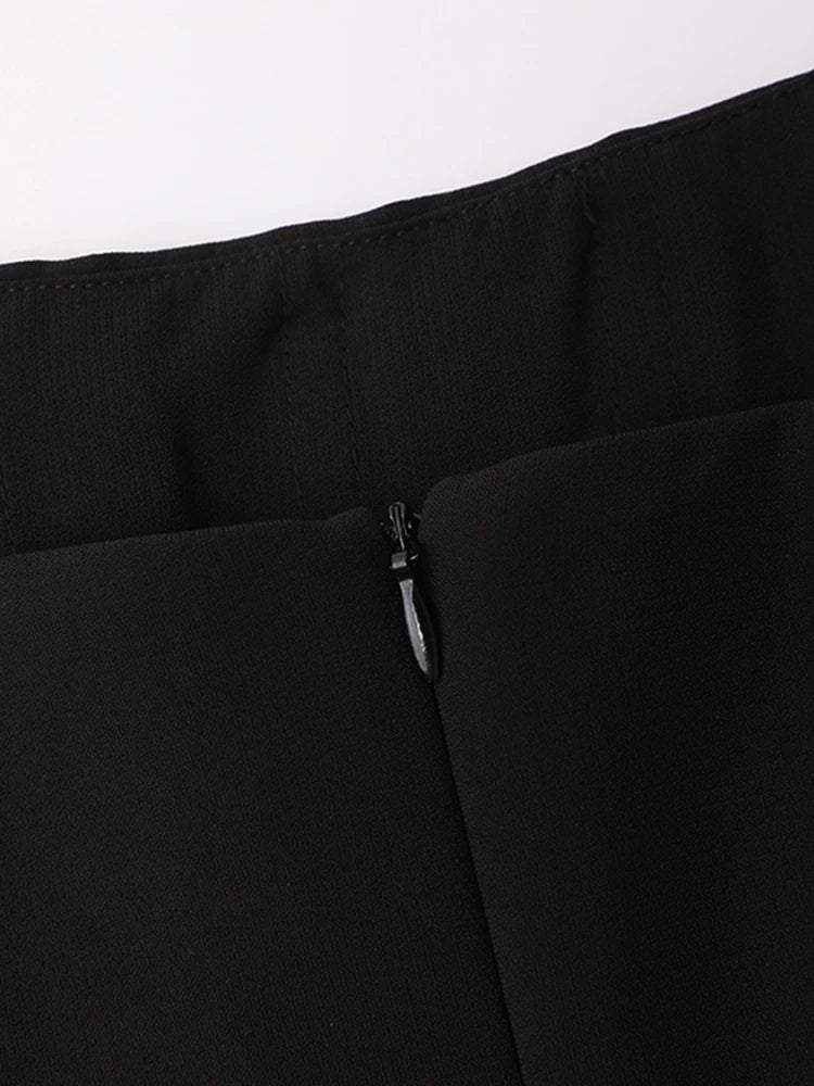 Diamonds Black Crystal Pearl Mini Midi Dress